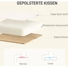 HOMCOM biuro kėdė, reguliuojamo aukščio darbo kėdė, poilsio fotelis su plieniniu rėmu, besisukanti kėdė su aksomo imitacija, biurui, darbo kambariui, kreminė balta