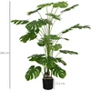 Dirbtinis augalas HOMCOM, dirbtinė Monstera Deliciosa, 180 cm aukščio dirbtinis medis su 24 šakomis, kambarinis augalas, dekoratyvinis augalas patalpoms, žalias