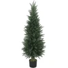 Dirbtinis kiparisas HOMCOM, 120 cm, dirbtinis augalas vazone, atsparus UV spinduliams, tarsi tikras, dekoracija svetainei, miegamajam, biurui, balkonui