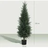 Dirbtinis kiparisas HOMCOM, 120 cm, dirbtinis augalas vazone, atsparus UV spinduliams, tarsi tikras, dekoracija svetainei, miegamajam, biurui, balkonui