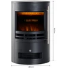 HOMCOM LED elektrinis židinys su liepsnos efektu 900/2000W 41x41x64,5cm