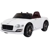 HOMCOM vaikiškas automobilis Bentley GT elektromobilis su nuotolinio valdymo pulteliu, 2 x 390 varikliai, baltas, 108 x 60 x 43 cm