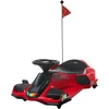 HOMCOM vaikiškas elektrinis kartingas 12 V, 3-8 km/val. Drifto kartingas su drifto režimu, lėto paleidimo funkcija, kartingas su šviesomis, muzika, saugos diržu, vaikiška transporto priemonė 8-12 metų vaikams, raudonas