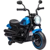 HOMCOM vaikiškas elektrinis motociklas su 2 nuimamais pagalbiniais ratukais, 1,5–3 km/val., skirtas 1,5–3 metų vaikams, mėlynas