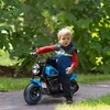 HOMCOM vaikiškas elektrinis motociklas su 2 nuimamais pagalbiniais ratukais, 1,5–3 km/val., skirtas 1,5–3 metų vaikams, mėlynas
