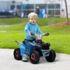 HOMCOM elektrinis vaikiškas keturratis, mini elektrinis keturratis su važiavimo pirmyn ir atgal funkcija, 6 V elektrinė transporto priemonė vaikams nuo 1,5-3 metų, 2,5 km/val., mėlynas