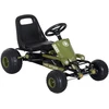 HOMCOM vaikiškas kartingas, pedalinis automobilis su rankiniu stabdžiu, nuo 3 metų, žalias, 99x65x56 cm