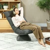 HOMCOM grindų kėdė, 360° besisukanti, su 5 padėčių reguliuojamu atlošu, sulankstoma grindų sofa, paminkštinta meditacijos kėdė, „Lazy Sofa“ svetainei, žaidimams ir skaitymui, tamsiai pilka
