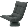 HOMCOM grindų kėdė, 360° besisukanti, su 5 padėčių reguliuojamu atlošu, sulankstoma grindų sofa, paminkštinta meditacijos kėdė, „Lazy Sofa“ svetainei, žaidimams ir skaitymui, tamsiai pilka