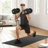 HOMCOM 25KG hantelių rinkinys su svorio diskais, skirtas namams, biurui ir sporto salei, plienas/dirbtinė oda, juodas, jėgos treniruotėms