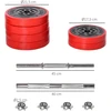 HOMCOM 2-in-1 reguliuojamų svarmenų rinkinys 20/30 kg, plienas/PP plastikas, raudona/juoda