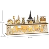 Homcom Kalėdinė dekoracija Snieguotas kalėdinis kaimas su 10 šviesos diodų 45 x 10 x 25 cm
