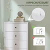 HOMCOM komoda, šoninė spintelė su 4 stalčiais, pagaminta iš medienos plaušų plokštės, modernaus stiliaus daiktų laikymo spintelė, stalčių spintelė svetainei, miegamajam, prieškambariui, 47 x 29 x 75 cm, balta