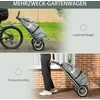 HOMCOM krovininė priekaba ir pirkinių vežimėlis 2 viename, dviračių priekaba su jungtimis, 24,3kg, 55 l, aliuminis + Oksfordo audinys, pilka ir sidabrinė, 53x43x110 cm