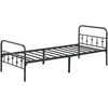 HOMCOM Lovos rėmas čiužiniui 200 x 90 cm, sulankstomas lovos rėmas, 82,5 cm aukščio metalinė lova, metalinis lovos rėmas, pagamintas iš metalo, skirtas miegamajam, svečių kambariui, juodas