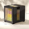 Kaitlentė HOMCOM Džiovintuvas, 850 W, 40–70 °C temperatūros reguliatorius, 48 valandų laikmatis, 12 nerūdijančio plieno padėklų, juodas