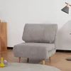 HOMCOM 2-in-1 išskleidžiama sofa-lova, reguliuojamas fotelis-lova, svečių lova, kordelio stiliaus, skirta miegamajam ir svetainei, poliesteris, šviesiai pilka
