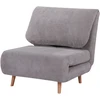 HOMCOM 2-in-1 išskleidžiama sofa-lova, reguliuojamas fotelis-lova, svečių lova, kordelio stiliaus, skirta miegamajam ir svetainei, poliesteris, šviesiai pilka