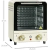 Gruzdintuvė HOMCOM mini orkaitė 15 l, picos orkaitė su konvekcija, 1000 W elektrinė mini orkaitė su kepimo skardų rinkiniu, padėklu trupiniams, 1 val. laikmačiu, 60–230 ℃, kreminė balta