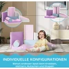 HOMCOM minkštųjų kaladėlių rinkinys, 7 dalių, putplasčio blokai, didelės konstravimo kaladėlės, žaislai 1-3 metų vaikams, dirbtinė oda, EPE