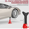 HOMCOM atraminiai stovai automobiliui, 3 tonų talpa, 2 vnt., su fiksavimo kaiščiu, 10 lygių reguliuojamas aukštis 290–410 mm, domkratų stovai dirbtuvėms ar garažui, raudoni