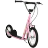 HOMCOM Vaikiškas paspirtukas su stabdžiais 16/12 colių paspirtukas pedalinis paspirtukas miesto paspirtukas vaikų paspirtukas kickboard 5+ metų vaikams rožinis 135 x 58 x 92-100 cm