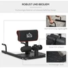 HOMCOM Sissy Squat pritūpimų treniruoklis, kojų ir pilvo presui, 3-in-1, reguliuojamas, iki 120 kg, plieno, juodas, 50x97x44,5–56,5 cm