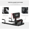 HOMCOM Sissy Squat pritūpimų treniruoklis, kojų ir pilvo presui, 3-in-1, reguliuojamas, iki 120 kg, plieno, juodas, 50x97x44,5–56,5 cm