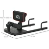 HOMCOM Sissy Squat pritūpimų treniruoklis, kojų ir pilvo presui, 3-in-1, reguliuojamas, iki 120 kg, plieno, juodas, 50x97x44,5–56,5 cm