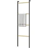 Homcom Rankšluosčių kopėčios 49 x 167,5 cm Rankšluosčių laikiklis su 4 strypais, taupantis vietą, skirtas rankšluosčiams, drabužiams, antklodėms, laikraščiams, plienas, juodas