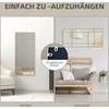 HOMCOM sieninis veidrodis 110 x 50 cm dekoratyvinis veidrodis su metaliniu rėmu, stačiakampis veidrodis miegamajam, vonios kambariui, auksinis