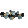 HOMCOM 3D sieninis paveikslas metalinis paveikslas, sieninė skulptūra, svetainės menas, modernus, 121x53 cm, auksinė, juoda, mėlyna