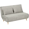HOMCOM sofa lova, sulankstoma lova su miegamąja funkcija, nugaros pagalvėlė, minkšta sofa su reguliuojamu atlošu, aksominė išvaizda, 141 x 90 x 81 cm, pilka