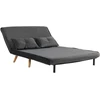 HOMCOM 2 vietne skalves sofa, sofa-lova, sofa-lova, transformuojama į lovą, reguliuojama atlošas, audinio apmušalas, metalinis rėmas, pilka