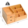 HOMCOM stalo organizatorius, biuro daiktadėžė su 2 stalčiais, tvarkai ir organizavimui, natūrali, I33 x P20,5 x A15,5 cm