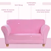 Vaikiška sofa HOMCOM „Braškė“ – patogi sofa ir fotelis vaiko kambariui, minkšta dvivietė sofa, vienvietė sofa, vaikiška kėdė