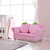 Vaikiška sofa HOMCOM „Braškė“ – patogi sofa ir fotelis vaiko kambariui, minkšta dvivietė sofa, vienvietė sofa, vaikiška kėdė