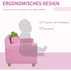 Vaikiška sofa HOMCOM „Braškė“ – patogi sofa ir fotelis vaiko kambariui, minkšta dvivietė sofa, vienvietė sofa, vaikiška kėdė