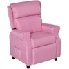 Reguliuojama vaikiška sofa HOMCOM su kojų atrama, patogus vaikiškas fotelis 3–5 metų vaikams, rožinė, 58x53x70 cm, puikiai tinka berniukams ir mergaitėms