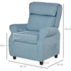 Vaikiška sofa HOMCOM, vaikiška kėdutė su reguliuojama atlošimo funkcija ir pakoja, mėlyna, 3–5 metų vaikams, 58x53x70 cm