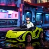 HOMCOM vaikiškas elektromobilis, 12V transporto priemonė vaikams su 2,4G nuotolinio valdymo pulteliu, MP3 USB, garsiniu signalu, elektromobilis su LED žibintais, 5 taškų saugos diržais, 3-5 km/h, 3-5 metų vaikams, žalias