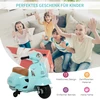 HOMCOM VESPA elektrinis vaikiškas motociklas, 18-36 mėn., 3 km/h, LED šviesos, garsas, plastikas/metalas, žalias, 66,5 x 38 x 52 cm