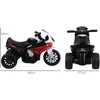 HOMCOM BMW S1000RR licencijuotas elektrinis triratis, vaikiškas motociklas su akumuliatoriumi, vaikiška transporto priemonė, plienas, raudona, 66x37x44 cm