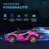 HOMCOM vaikiškas elektromobilis, 12V transporto priemonė su 2,4G nuotolinio valdymo pulteliu, MP3, USB, garsiniu signalu, LED žibintais, 5 taškų saugos diržu, 3-5 km/h, 3-5 metų vaikams, rožinis