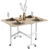 Homcom Išskleidžiamas valgomojo stalas 4-6 asmenims, stalas knyga