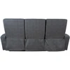 Home4You Velvet Atlošas sofa GASTON 3-vietė su elektriniu mechanizmu, pilkas aksomas