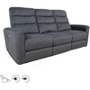 Home4You Sofa Gaston 3 – vietų reglaineris, elektrinis, pilkas aksomas