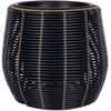 Home4You Gėlių vazonas WICKER D45xH40cm, juodas/rudas