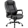 Home4You Vadovo kėdė OFFICE4YOU ELEGANT XXL, juodos sp. odos imitacija ir metalinė kryžmė