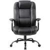 Home4You Vadovo kėdė OFFICE4YOU ELEGANT XXL, juodos sp. odos imitacija ir metalinė kryžmė